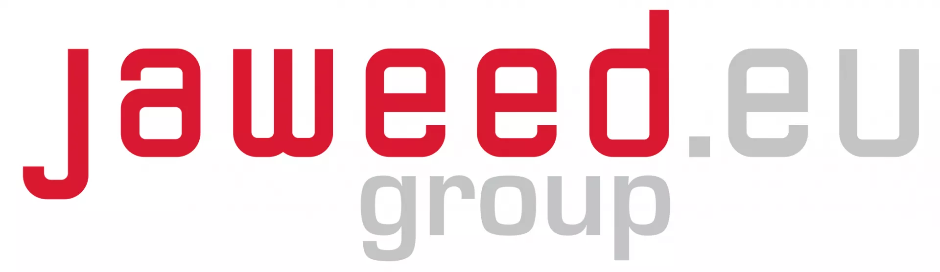 Logo mit den Worten „jaweed.eu“ in Rot und „group“ in grauen Kleinbuchstaben auf weißem Hintergrund.
