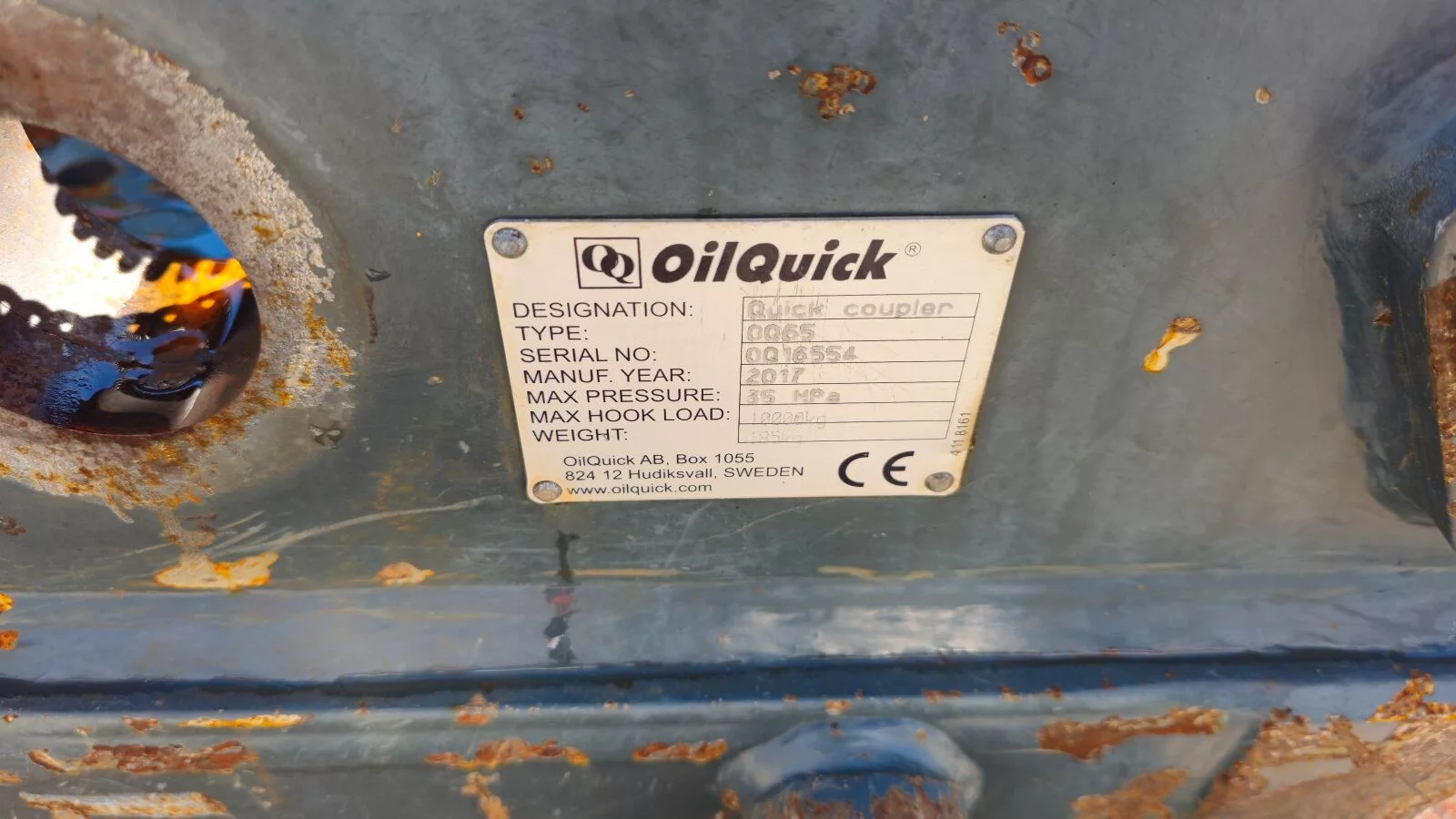 Fahrzeugabbildung Liebherr 918 Oilquick Quick coupler OQ65 Schnellwechsler