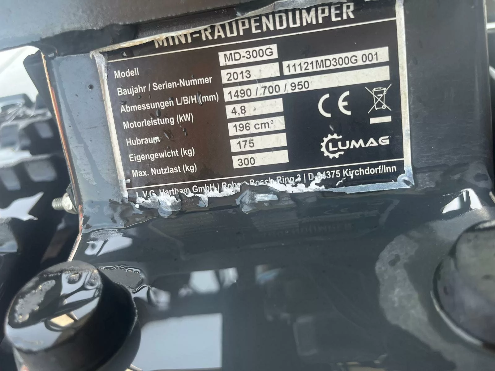Fahrzeugabbildung Andere Lumag MD-300 G Raupen DUMPER Mini-Raupendumper